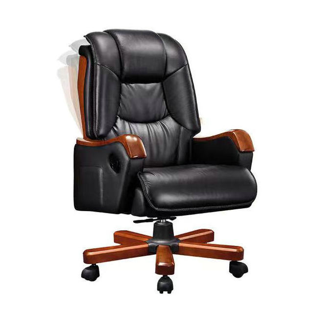 High quality business use ergonomic genuine leather luxury executive components office chair