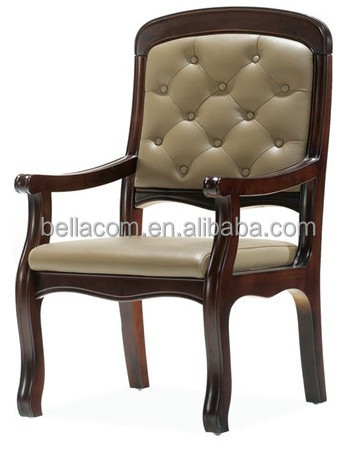 Factory direct sales new wooden leather high end office visitor conference chair