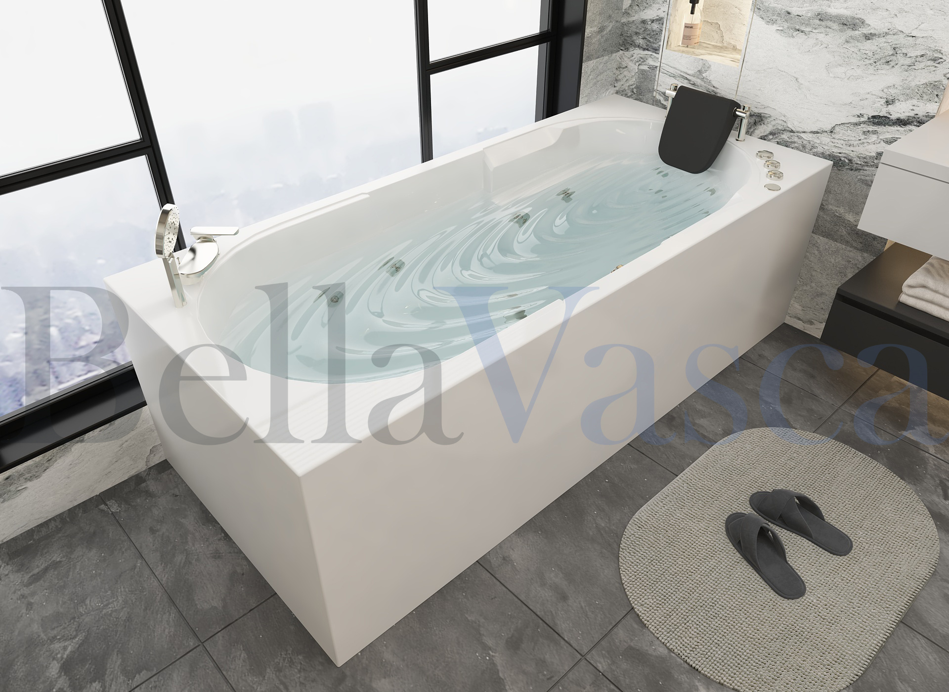 Lisbon Jacuzzi  Large Rectangle For One Person Family-Sized for indoor Massage Tub Personal jacuzzi Acrylic tub Hotel Home