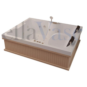 Amsterdam Jacuzzi Extra For Two Person 5Mm Acrylic  White Anthracite Black Spa With Massage Bathtub