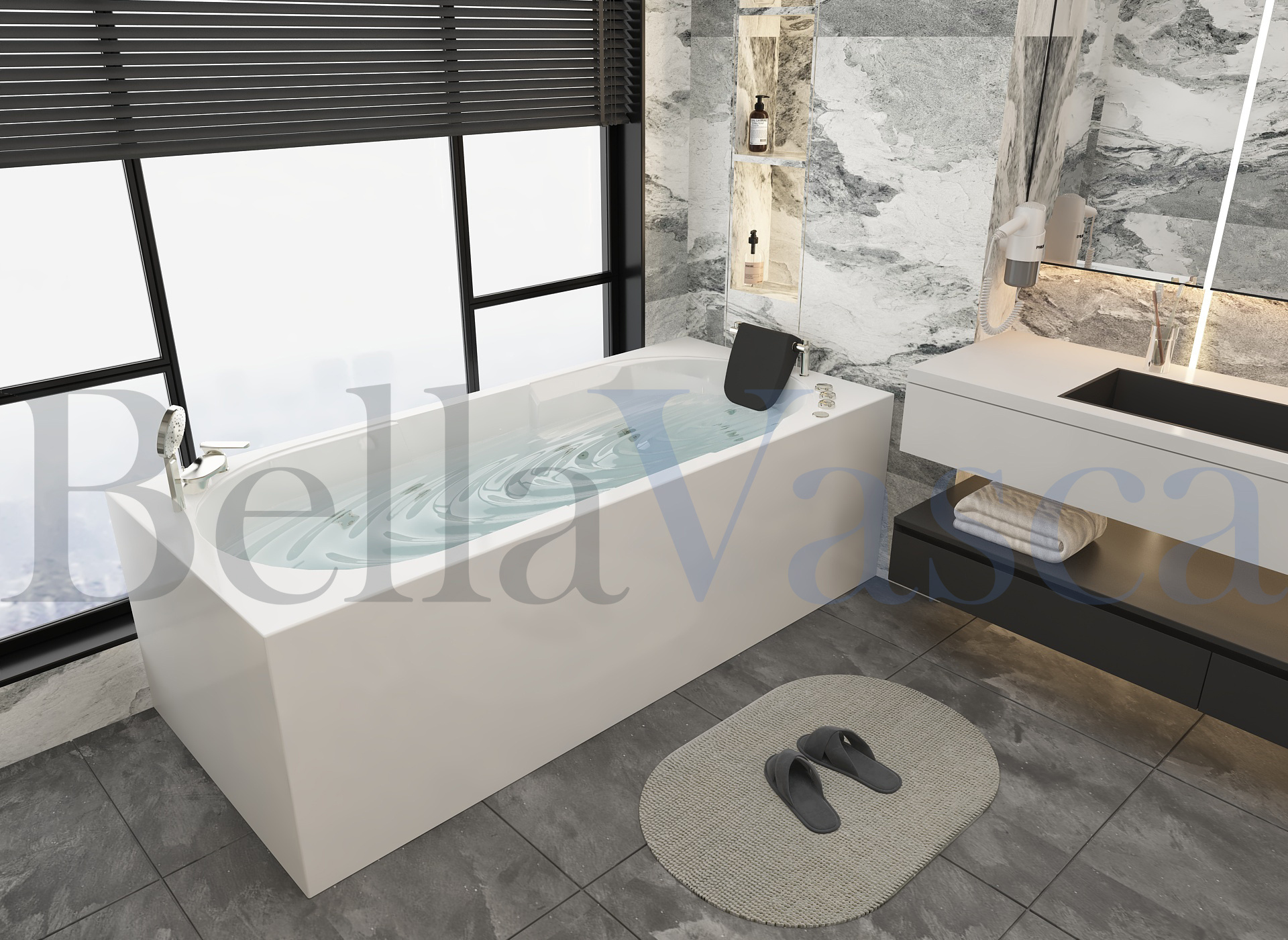 Lisbon Jacuzzi  Large Rectangle For One Person Family-Sized for indoor Massage Tub Personal jacuzzi Acrylic tub Hotel Home