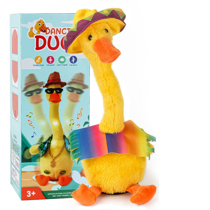 Yellow Duck Plush Toys Cute Plush Dancing Duck