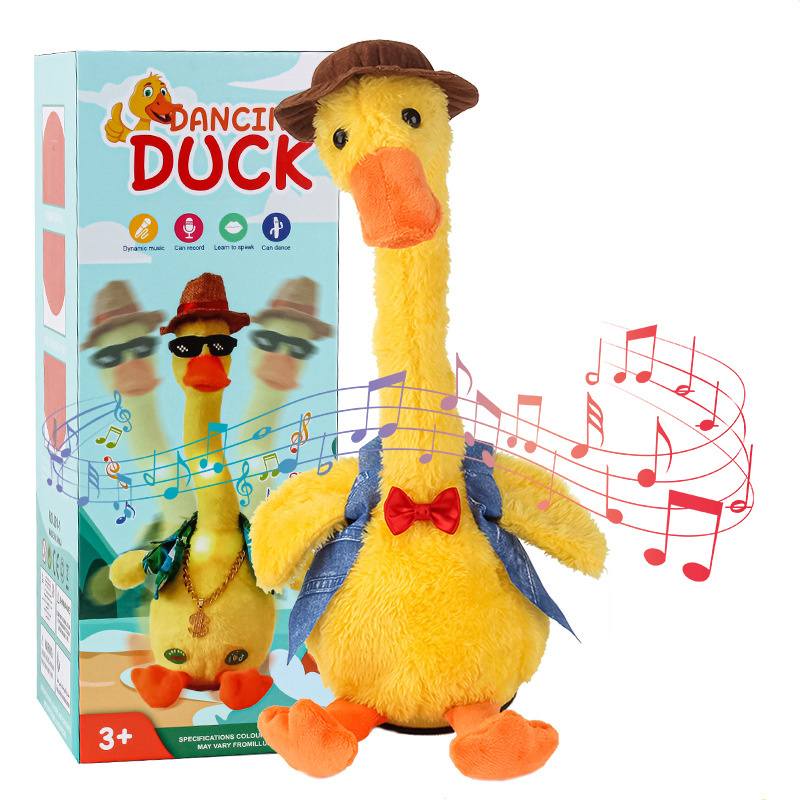 Yellow Duck Plush Toys Cute Plush Dancing Duck