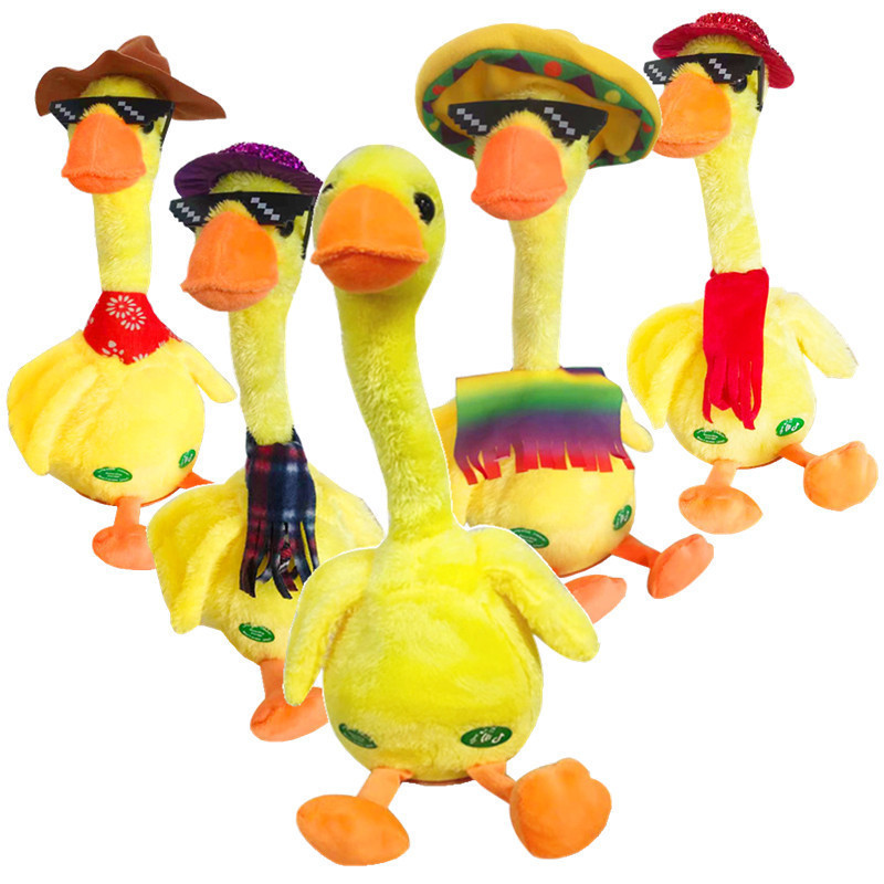 Yellow Duck Plush Toys Cute Plush Dancing Duck