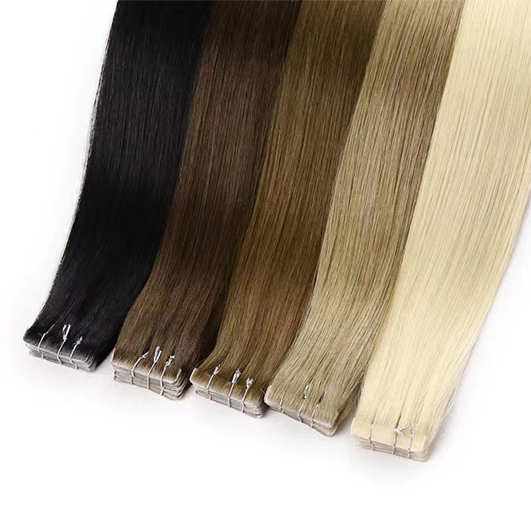 Wholesale 12a Grad Virgin 100 Human Hair Double Drawn injected tape hair extensions Natural Remy tape hair extension