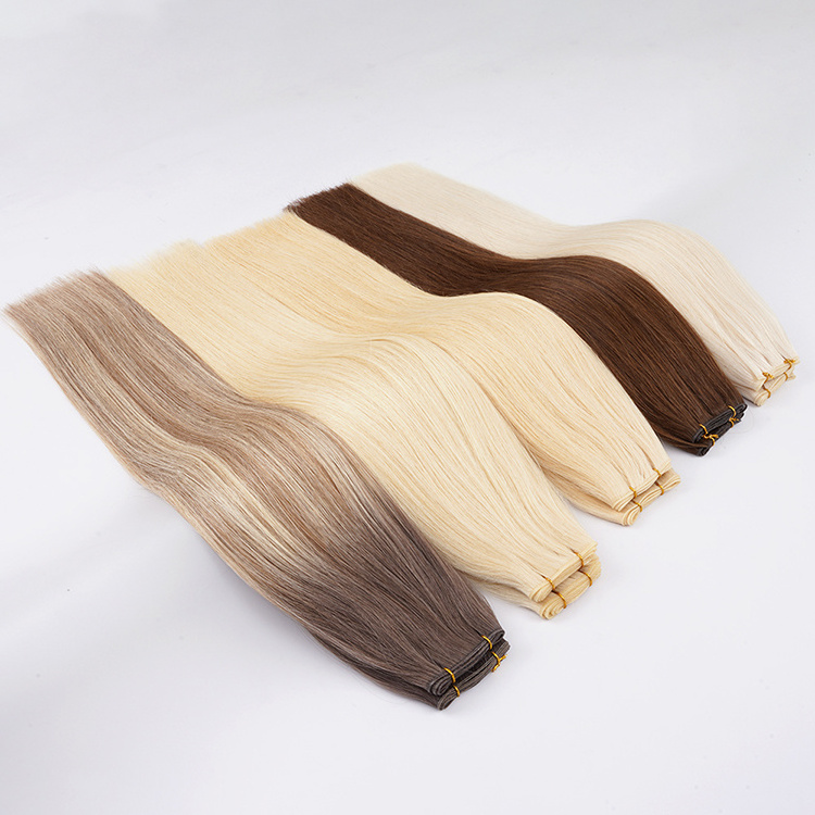 New Arrival Double Drawn Genius Weft Hair Extensions Raw Virgin No Return Human Hair Invisible Genius Hair