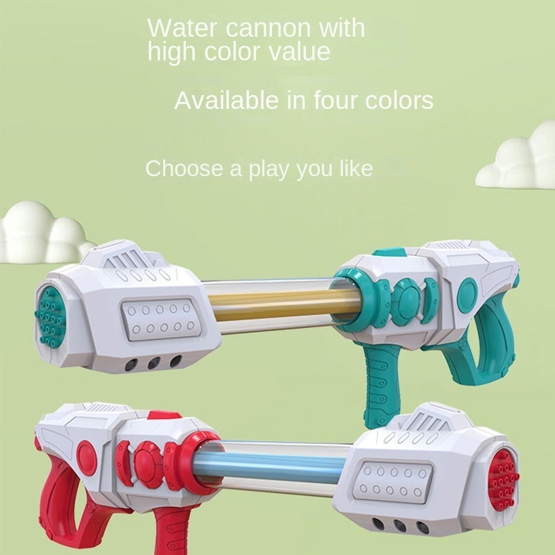 Internet celebrity water gun 15-hole pull-out water cannon children's toys summer outdoor drifting water fight factory wholesale