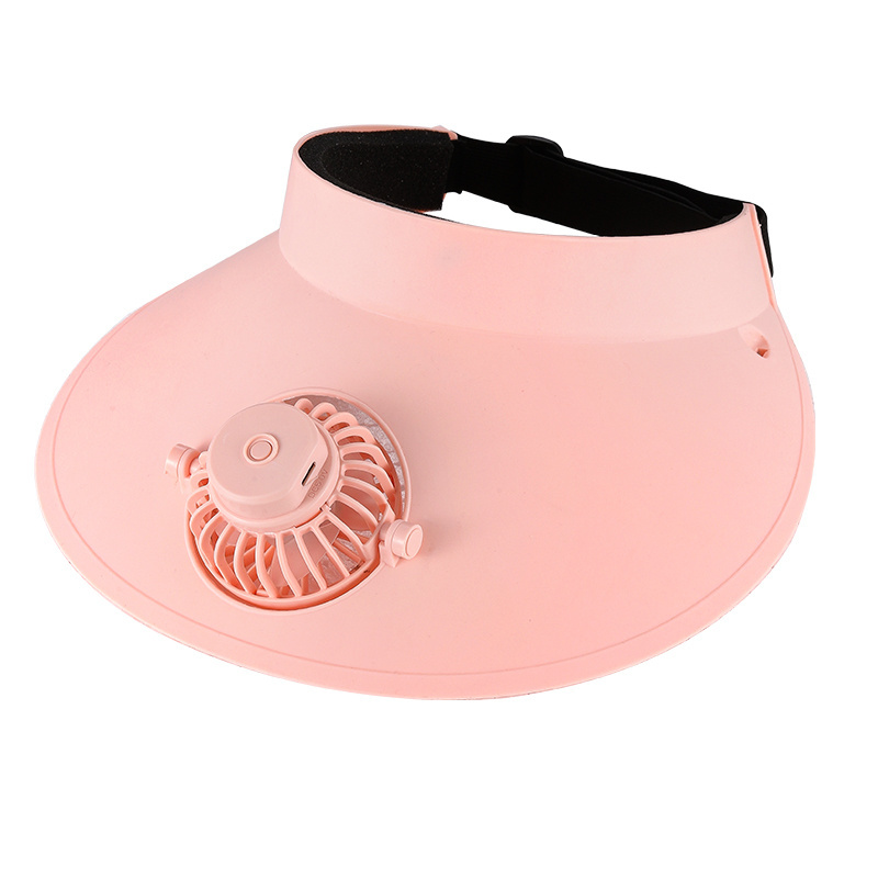 1pc fan cap Summer sunshade and sunscreen fan rotatable outdoor USB Power Cord hat fan summer supplies Three speed wind speed