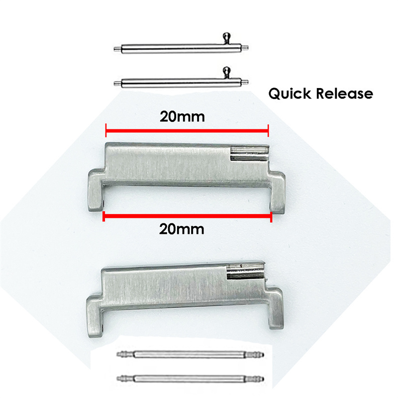 20mm To 22mm Watch Band Adapter Metal Stainless Steel 20mm Smart Strap Connector 20-22mm Watch Adapter