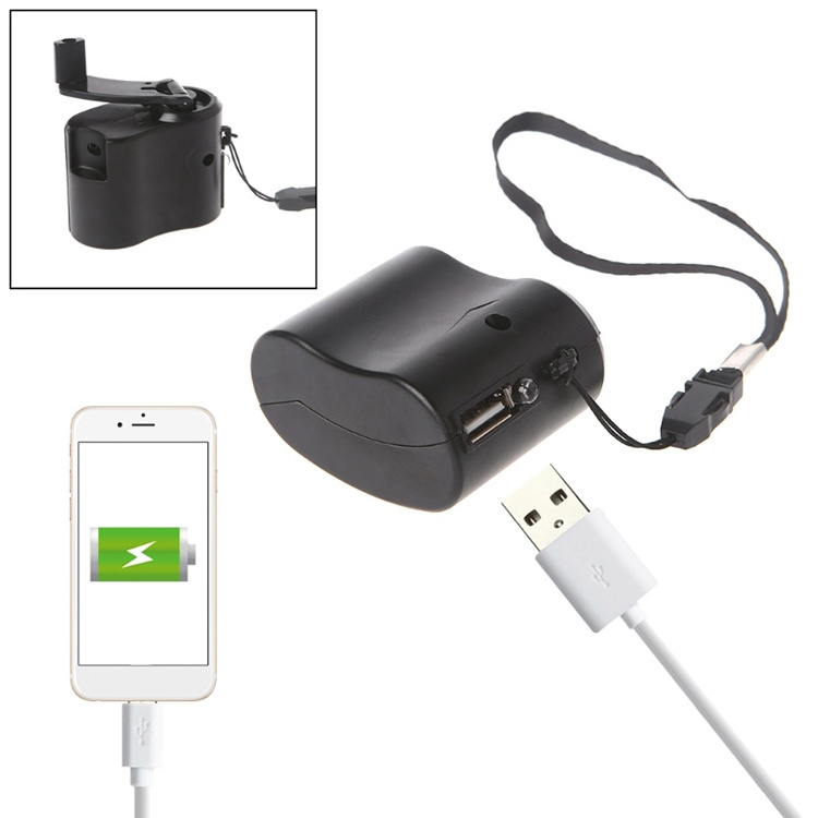 Outdoor Emergency Portable Hand Power Dynamo Hand Crank USB Charging Charger