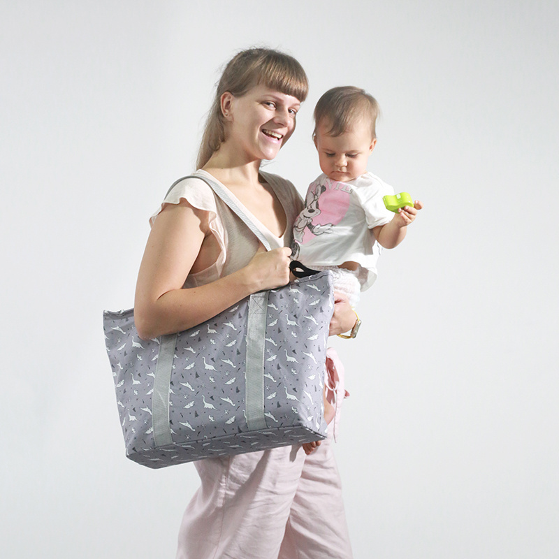 2023 new arrivals large capacity fabric waterproof baby bags for mom