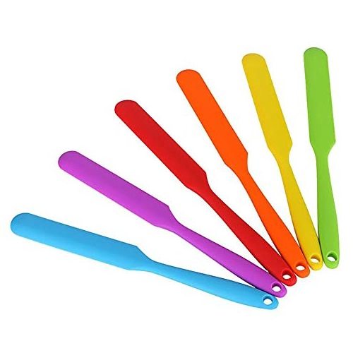 Bulk Small Silicone Spatulas Heat Resistant Kitchen Spatulas Mini Silicone Scraper Tool for Jar Opening with Long Handle