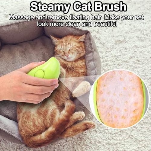 New Brushes Cat Brush - 3 In1 Cat Steamy Brush Small Animals