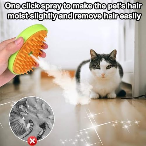 New Brushes Cat Brush - 3 In1 Cat Steamy Brush Small Animals