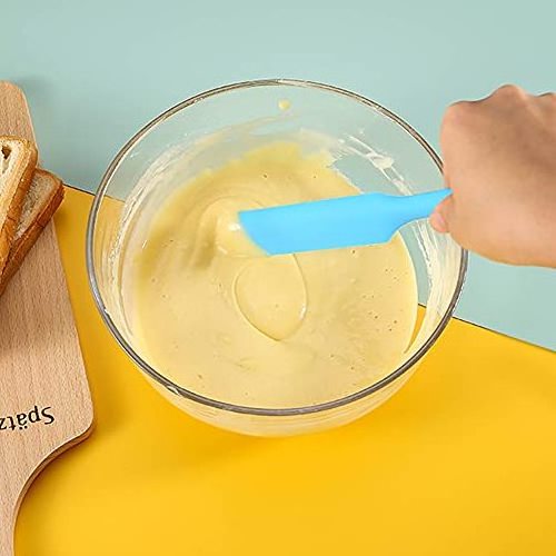 Bulk Small Silicone Spatulas Heat Resistant Kitchen Spatulas Mini Silicone Scraper Tool for Jar Opening with Long Handle