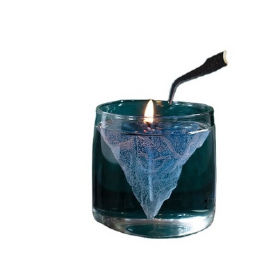 3D Iceberg Candle - Glass - Wax - Transparent - Light Blue scented candle creative luxurious candle jar