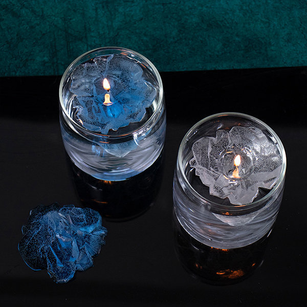 3D Iceberg Candle - Glass - Wax - Transparent - Light Blue scented candle creative luxurious candle jar