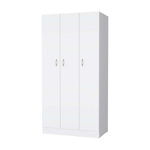 Home Furniture Minimalist Style Black Wardrobe Bedroom  closet Master Bedroom 3 Doors Master Bedroom Clothes Storage Cabinet