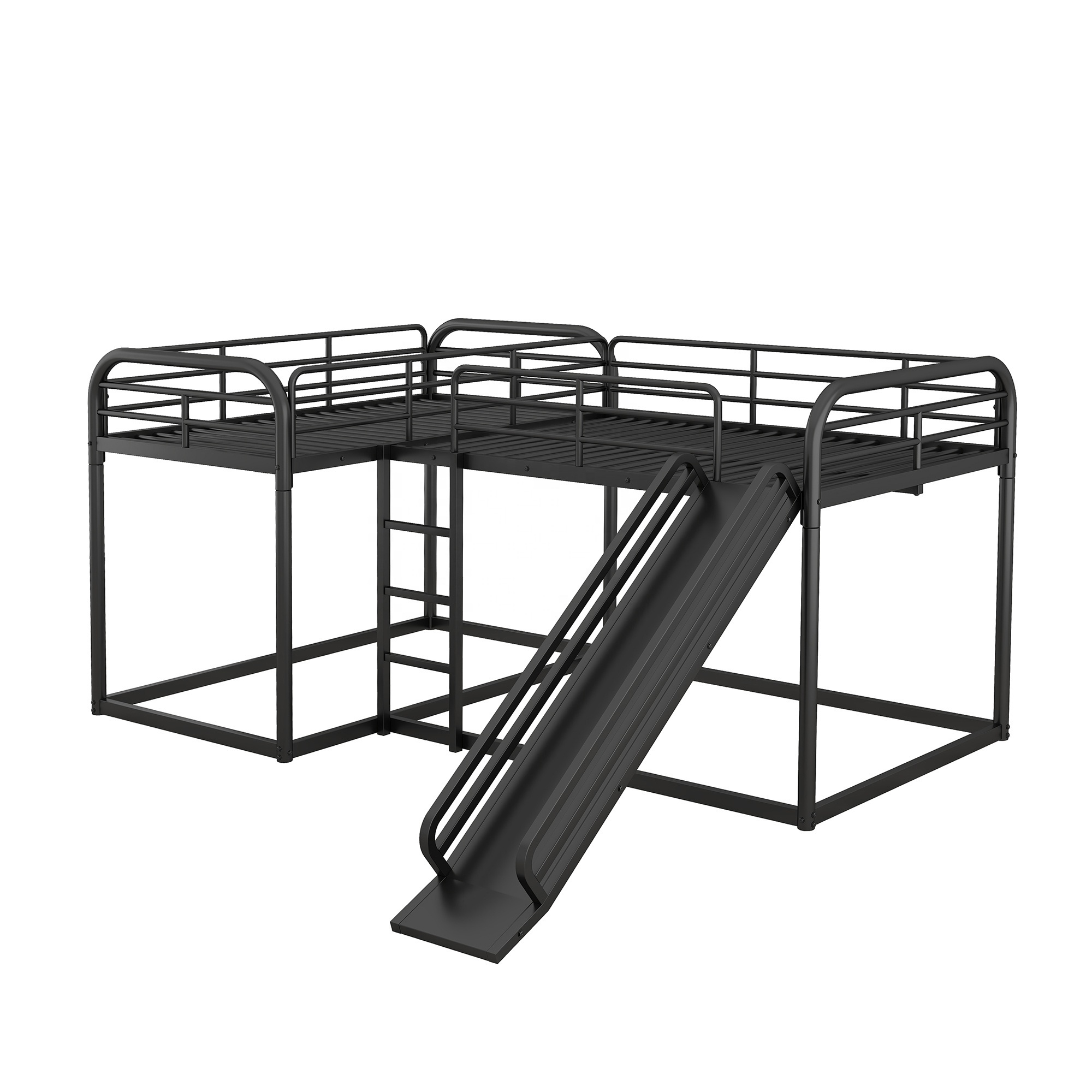 Bellemave upgraded version of modern style children's bedroom multi-person bed floor-to-ceiling metal bunk bed with slide