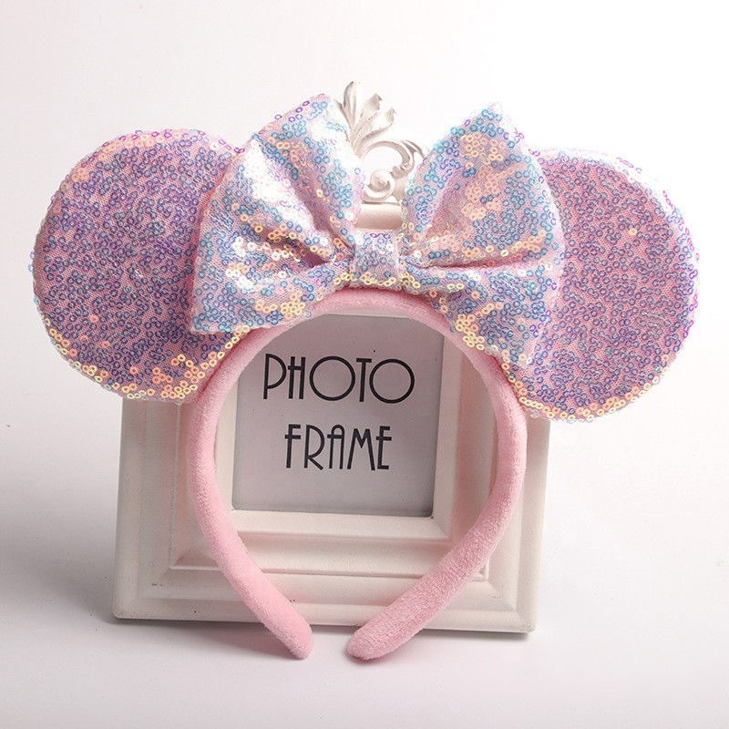 Mouse Ears Bow Headbands Princess Rapunzel Minnie Ears Headband Cosplay Costume for Women Girls