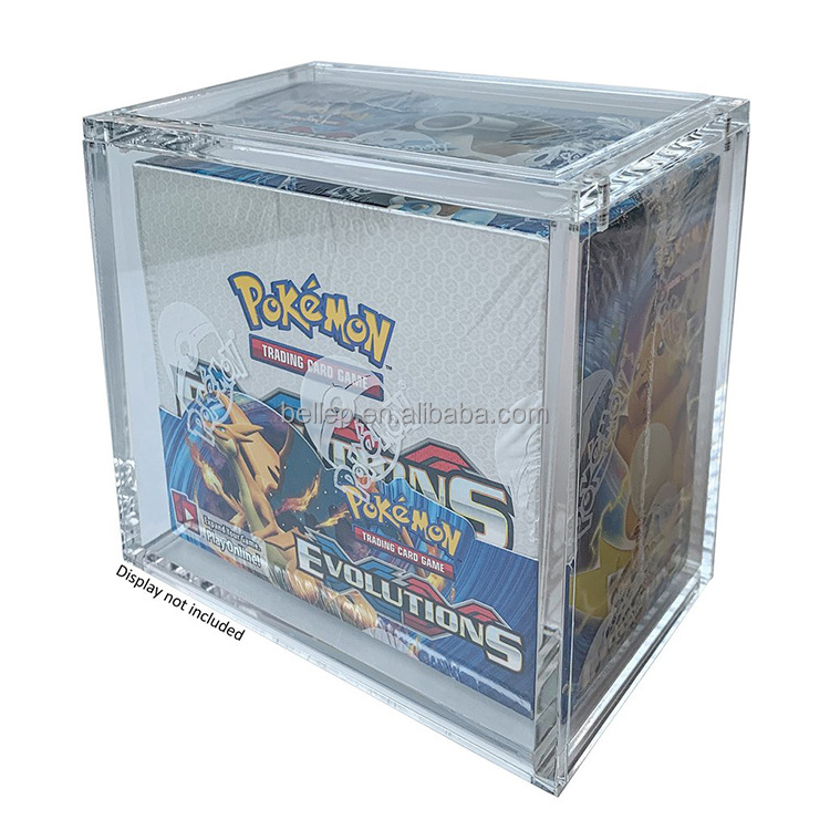 Pokemon Booster Box Wholesale Custom Clear Acrylic Display Box With Lid