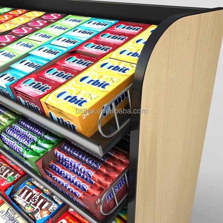 Supermarket Retail Store Candy Chocolate Display Stand Metal Shelf Potato chips Snack Display Rack