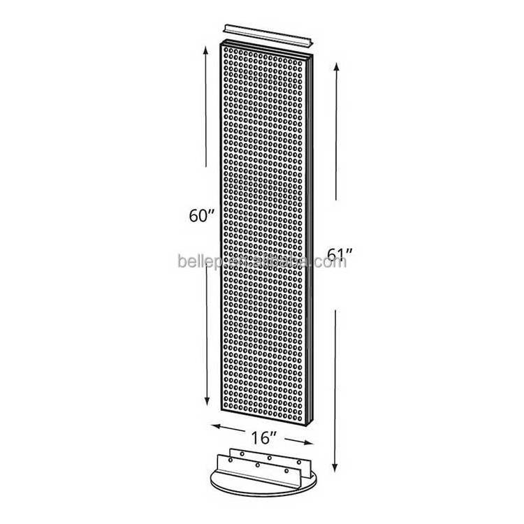 Multipurpose Metal Pegboard Display Rack Retail Store Double Sided Floor Sock Display Stand