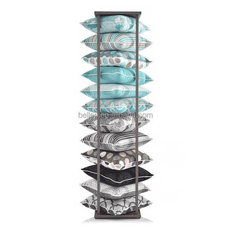 Freestanding Metal Tower Stand Cushion Pillow Display Rack