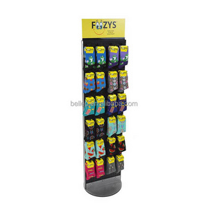 Multipurpose Metal Pegboard Display Rack Retail Store Double Sided Floor Sock Display Stand