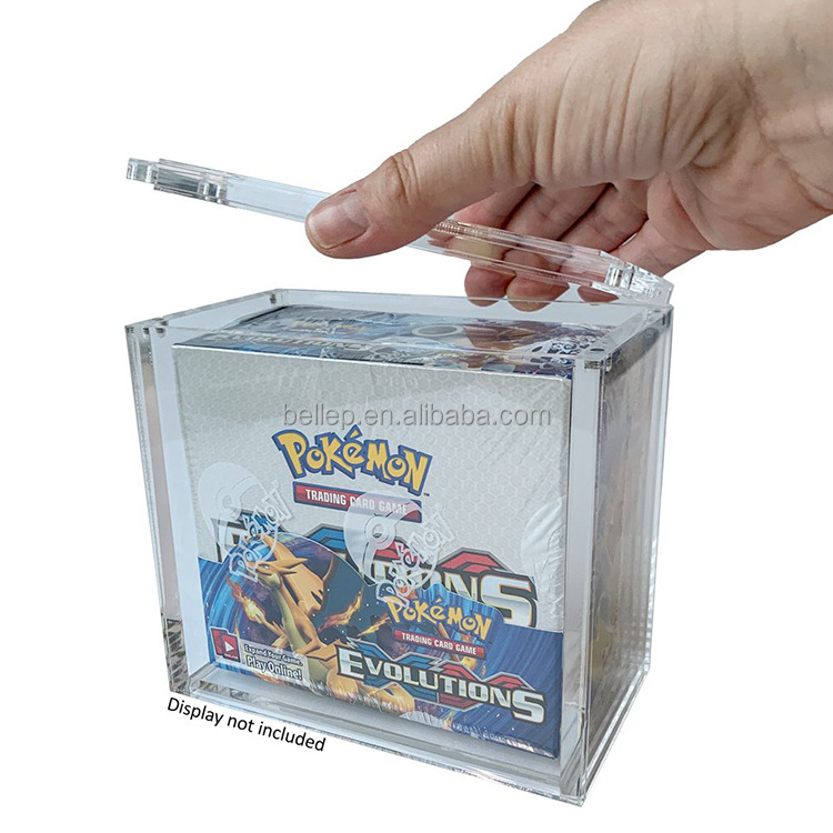 Pokemon Booster Box Wholesale Custom Clear Acrylic Display Box With Lid