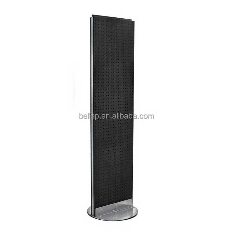 Multipurpose Metal Pegboard Display Rack Retail Store Double Sided Floor Sock Display Stand