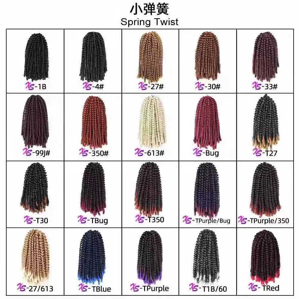 Hot sell nubian spring twist Crochet Braids  braid twist spring twist hair