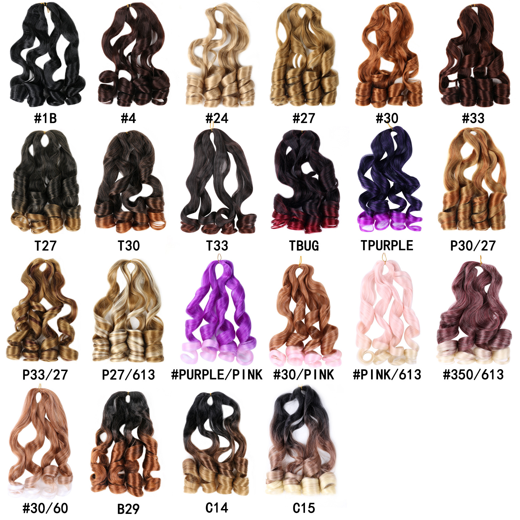 Hot sell curly loose wave extension ocean wave french curls spiral curl hair wavy braiding hair