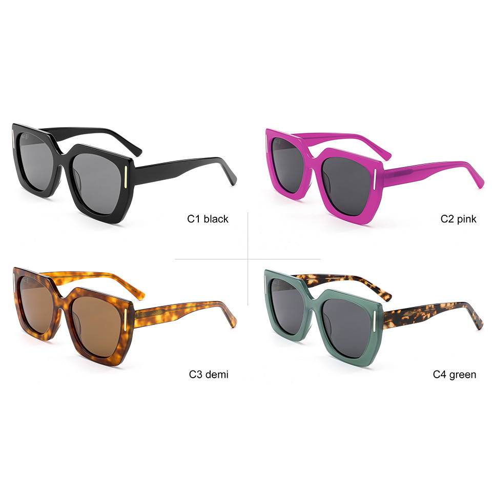 Unique Design Oversized Frame Acetate Polarized Sunglasses High Quality Material Hand Polished