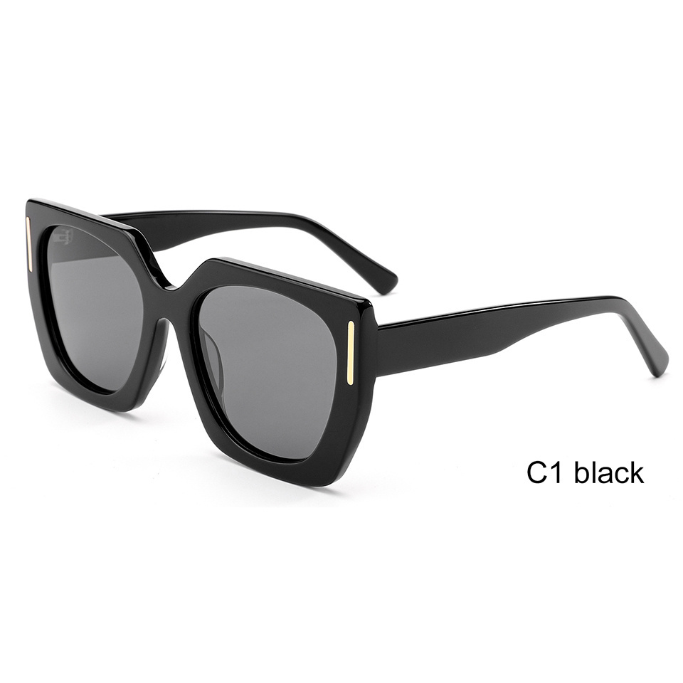 Unique Design Oversized Frame Acetate Polarized Sunglasses High Quality Material Hand Polished