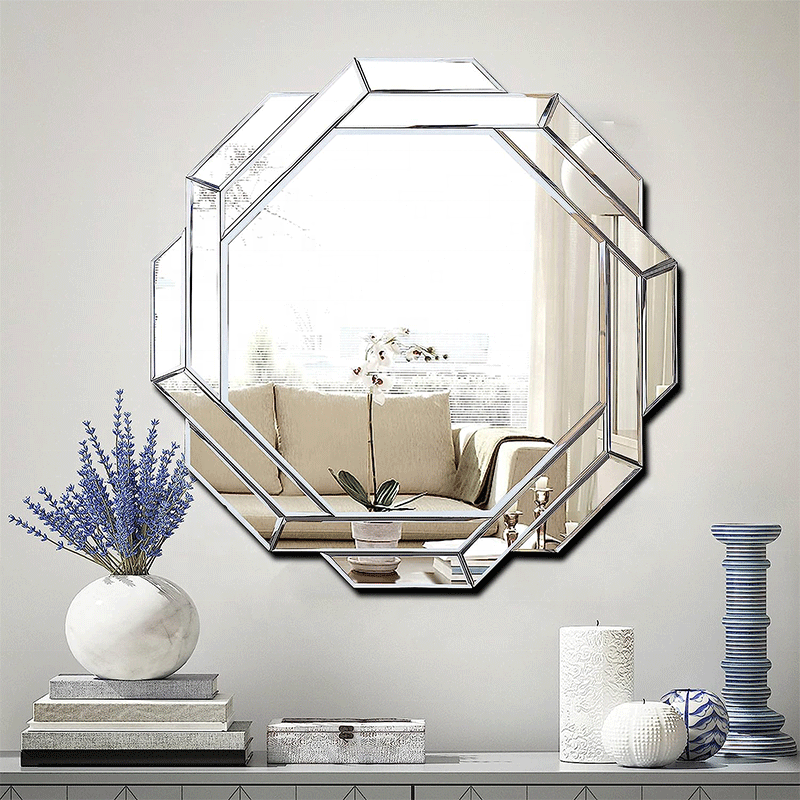 Modern Style Hanger Living Room Wall Decor Furniture Glass Wall Mirror For Living Room Round Mirrors Modern Mirrors