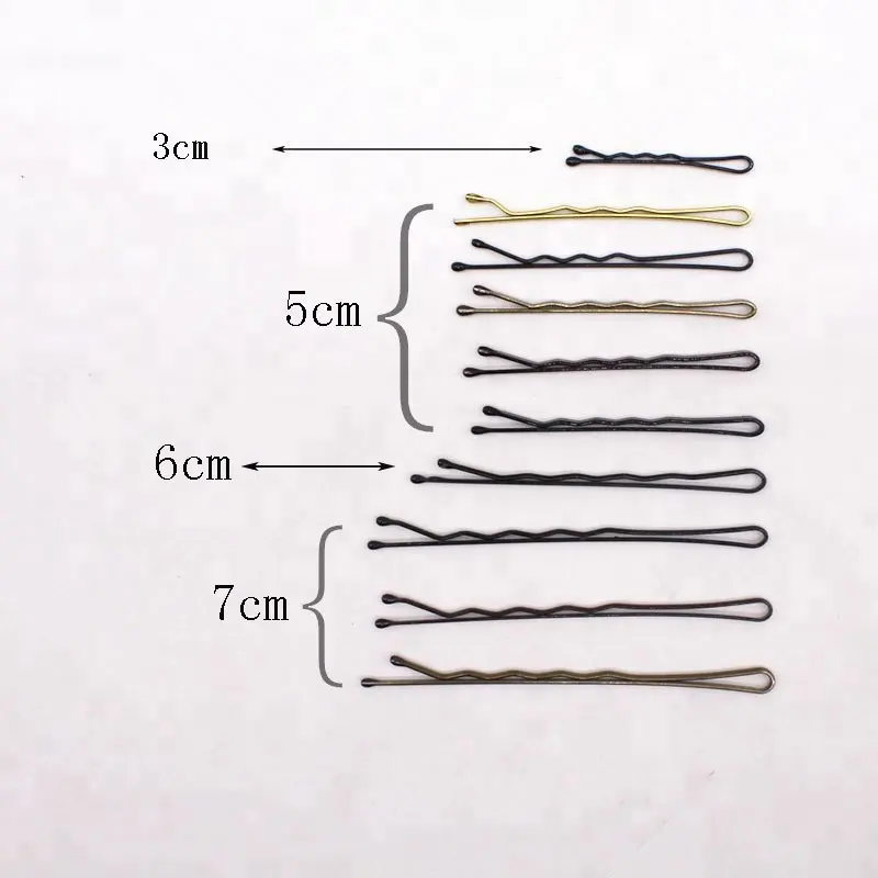 BELLEWORLD factory custom size packing logo hair bobby pins hair grips brown blonde black hair pins for women wedding