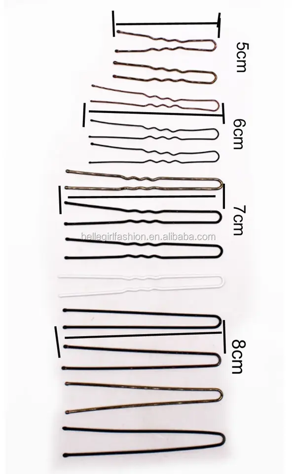 BELLEWORLD factory custom size packing logo hair bobby pins hair grips brown blonde black hair pins for women wedding