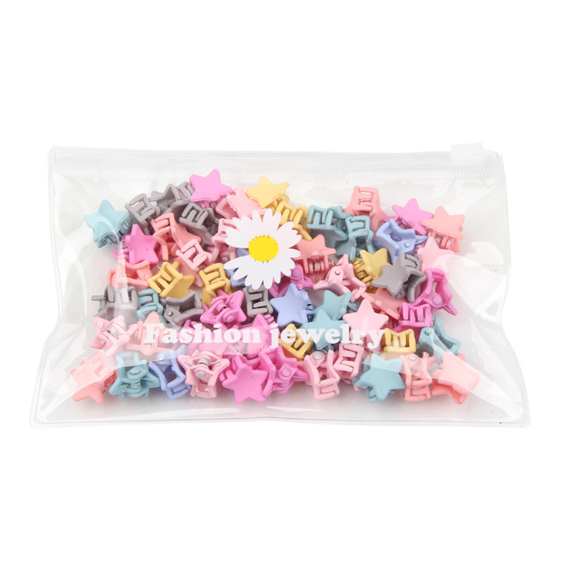 BELLEWORLD 30pcs Rabbit Ear Mini Hair Claw Clips Flower Star Beans Mouse Claw Clips for Hair for Girls