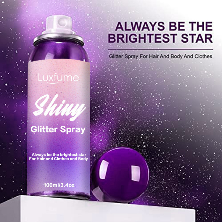 Hair Glitter Spray Private Label Hair And Body Highlighter Shimmer Glitter Spray