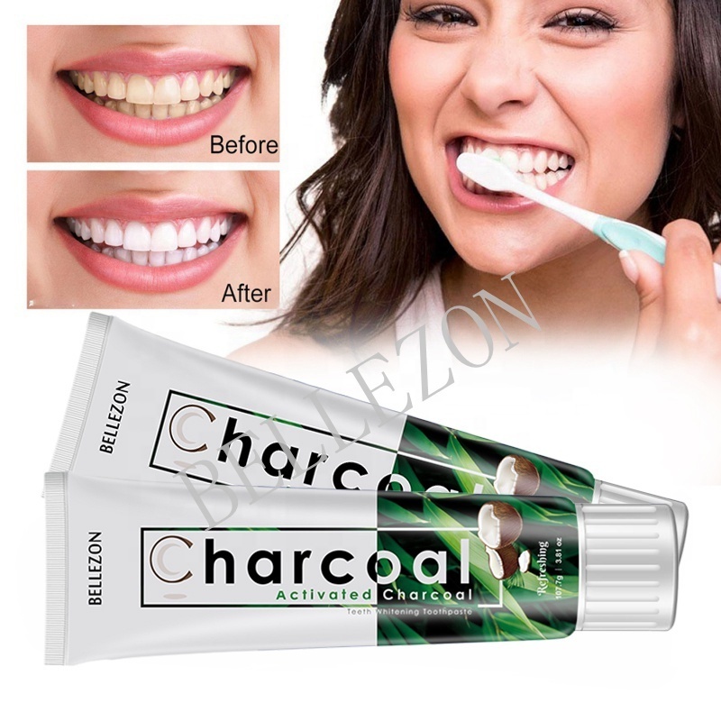 Luxfume Private Label Organic Herbal Whitening Activated Coconut Shell Charcoal Toothpaste