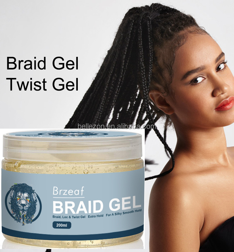 Private Label  African Hair Care Hair Braiding Gel Boosting Shine for Longer-Lasting Extra Hold Styles