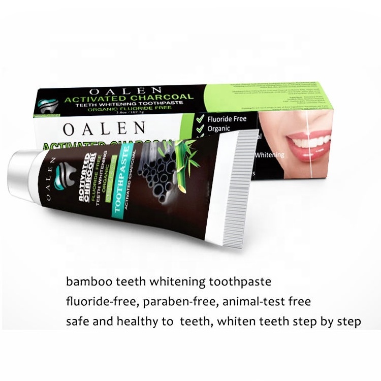 Anti-Cavity Anti-Bacterial Fluoride Free Oral Teeth Whitening Toothpaste Bamboo Charcoal Organic Toothpaste