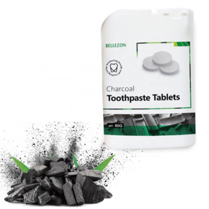 Private Label Natural Chewable Whitening  Toothpaste Tablets Charcoal