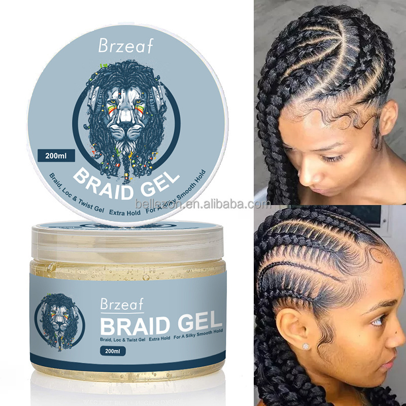 Private Label  African Hair Care Hair Braiding Gel Boosting Shine for Longer-Lasting Extra Hold Styles