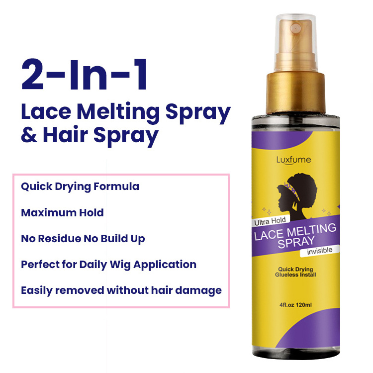 Fast Drying Hair Holding Spray Private Label Strong Hold Hair Glue Spray Melting Spray