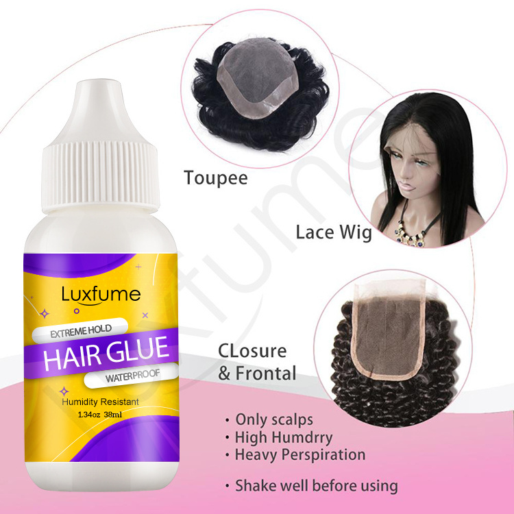 Watermelon Waterproof Strong Hold No Latex 38ml Private Label Lace Adhesive Glue for Wig Transparent Invisible Glue