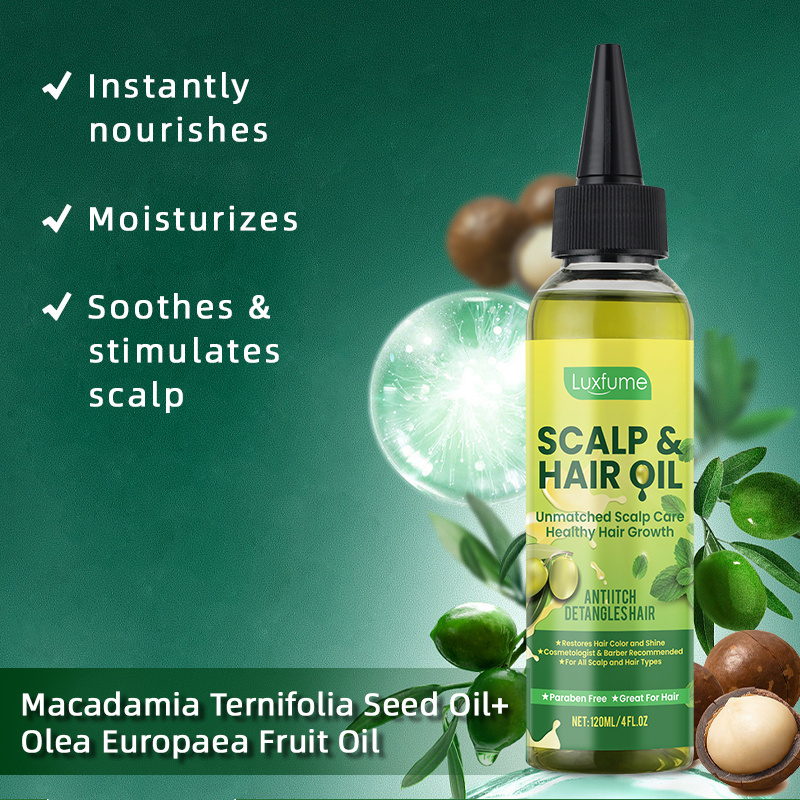 Bellezon Olive Oil Mint Hair Scalp Oil Private Label Nourishing Hair Root Regeneration Hair Growth Scalp Massage Oil