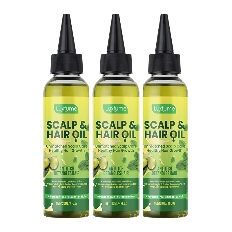 Bellezon Olive Oil Mint Hair Scalp Oil Private Label Nourishing Hair Root Regeneration Hair Growth Scalp Massage Oil