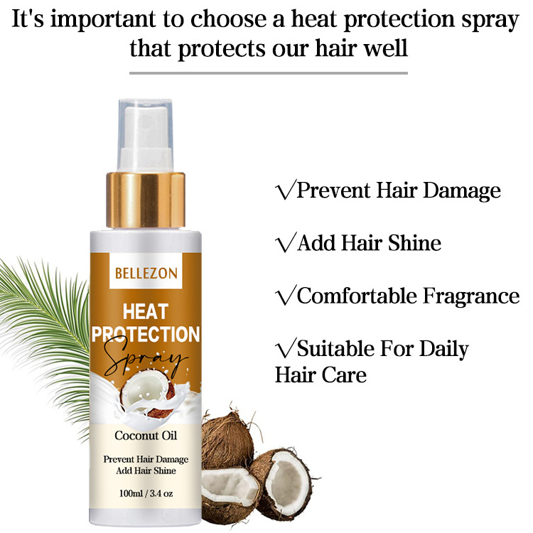 Silkening Heat Protectant Serum Spray Hair Style Hair Heat Protection Spray